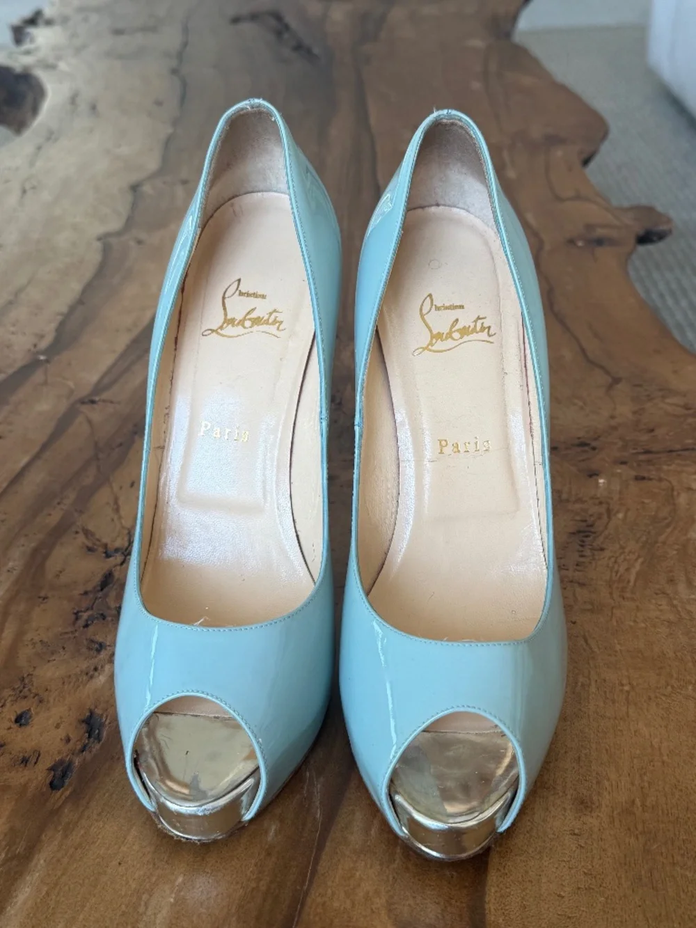 Blue Christian Louboutin Heels 41 Womens